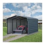 Arrow 3-Sided 10x29x9 Galvanized Steel Carport Kit - Charcoal (CPHC102909ECL3) - Image 4