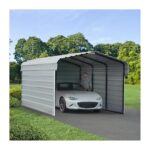 Arrow 3-Sided 10x29x9 Galvanized Steel Carport Kit - Eggshell (CPH102909ECL3) - Image 3