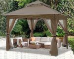 ABCCANOPY Pop Up Gazebo 13x13 - Outdoor Canopy Tent with Mosquito Netting for Patio Garden Backyard (Brown) - Image 7