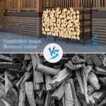 4ft Outdoor Firewood Rack with Cover Combo Set Waterproof for Wood Storage, Adjustable Fire Log Stacker Stand, Heavy Duty Firewood Holder for Fireplace Metal Lumber Storage Carrier Organizer - Image 8