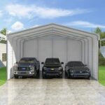 Versatube 3-Sided 24x20x12 Classic Steel Carport Kit (C3E324200120)