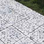 PURE ERA Natural Real Stone Interlocking Floor Deck Tiles Indoor Outdoor Use 12"x12" (4Pcs, 4 sq. Ft, Sliced Grey and White)- Great Upgrade to Patio Backyard Pathway - Image 5