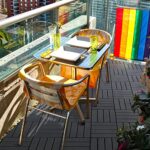 SHPAI Plastic Interlocking Deck Tiles, 36 Pack, 12"x12" Patio Decking Tiles Not-Slip All Weather Use, PVC Waterproof Outdoor Flooring Pavers for Backyard, Poolside, Porch, Balcony, Dark Grey - Image 7