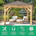 Yardistry 10' x 10' Meridian Gazebo Brown - Image 9
