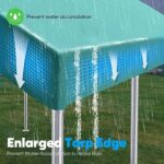 Quictent 10x20 ft Heavy Duty Carport Galvanized Car Tent Outdoor Canopy Boat Shelter with Reinforced Structure - Green - Image 5