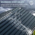 Shintenchi 11.5x20 FT Metal Carport, Enhanced Base Oversized Garage Carports,Outdoor Galvanized Shelter,Heavy Duty Carport Canopy with Steel Roof and Frame, for Car, Boats and Tractors - Image 3