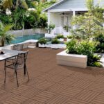 Yaheetech 108PCS Acacia Wood Interlocking Flooring Tiles Waterproof Flooring for Outdoor & Indoor Patio,Balcony,Garden,Poolside,12 × 12 in,Brown - Image 2