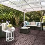 VANCASTLE Interlocking Floor Tiles, 12" x 12" Outdoor Flooring，All-Weather Waterproof Deck Tiles for Patio/Poolside/Garage/Gym, 1 Sq Ft Coverage per Tile, Easy to Install, Dark Brown/9 Pack - Image 2