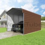 Versatube 3-Sided 12x20x10 Classic Steel Carport Kit (C3E012200100) - Image 4