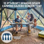 Timber Ridge Pop Up Gazebo, Portable Instant Screen House with Netting, Easy 60-Second Set-Up, Measures 12.1' x 10.5' x7.2', Fits 8 People, Ideal for Camping, Backyard, Patio, Tailgating, Picnics - Image 7