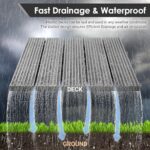 PrimeZone 54 PCS Plastic Interlocking Patio Deck Tiles - 12" x 12" Anti-Slip Waterproof Indoor Outdoor Flooring, Patio Floor Decking for Balcony, Backyard, Garden & Poolside, All Weather Use, Grey - Image 7