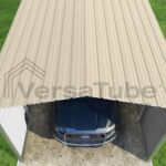Versatube 3-Sided 12x29x12 Classic Steel Carport Kit (C3E012290120) - Image 3