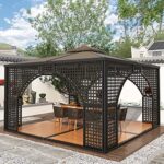 MARURY New Chinese Style Pavilion, Modern Pavilion, Hardtop Gazebo, Outdoor Pavilion Courtyard Outdoor Sunshade Garden Villa Leisure Canopy for Backyard, Patio, Garden - Image 2