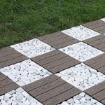 PURE ERA Natural Real Stone Interlocking Floor Deck Tiles Indoor Outdoor Use 12"x12" (4Pcs, 4 sq. Ft, Sliced Grey and White)- Great Upgrade to Patio Backyard Pathway - Image 2