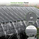 10×15FT Metal Carport, Heavy Duty Car Port, All-Weather Outdoor Storage Trucks, Boats, Cars, Galvanized Steel Roof, Vertical Stripe Design - Image 3