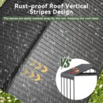 Aoxun 13x21 FT Metal Carport, Heavy Duty Carport Canopy with Galvanized Steel Roof & Frame,Metal Garage Building Car Ports Shed for Car, Boat, Pickup and Tractors - Image 8