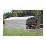 Arrow 2-Sided 20x29x9 Galvanized Steel Carport Kit - Eggshell (CPH202909ECL2) - Image 4