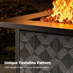 Ciays Propane Fire Pits 28″ Outdoor Gas Fire Pit, 50,000 BTU Square Fire Pit Table with Lava Rocks, 2-in-1 Fire Table with Removable Lid, CSA-Certified for Outside Patio, Parties, Backyard, Garden - Image 3