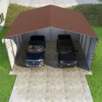 Versatube 3-Sided 24x20x12 Classic Steel Carport Kit (C3E324200120) - Image 3