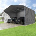 Versatube 3-Sided 24x20x12 Classic Steel Carport Kit (C3E324200120) - Image 4
