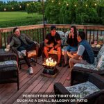 Outland Living Firebowl 805 Firecube 14” Portable Square Smokeless Propane Fire Pit – Outdoor Gas Fire Pit with Cover & Carry Kit, Lava Rocks, 58,000 BTU, Black - Image 5