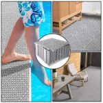 12 PCS Modular Interlocking Cushion, 12" x 12" Interlocking Rubber Floor Tiles with Hole Rubber Mats Drainage Mat, Non Slip Pool Deck Mat Outdoor for Drain Deck Pool Patio (Grey) - Image 9