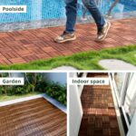 BEEFURNI Acacia Interlocking Deck Tiles (12x12 Pack 10), Acacia Wood Deck Tiles Interlocking Outdoor, Indoor Flooring Mats for Balcony Decor,Patio, Backyard, 1-Year Manufacturer Warranty (Dark Brown) - Image 4