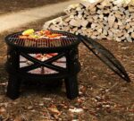 Fire Beauty 26"Steel Fire Pit with Grill Grate&Spark Screen,360° Airflow Boost Technology,Less Smoke,Larger Flames,Heavy-Duty Portable Camping Fire Pit for Backyard,Beach,RV (22lbs,4 Handles,Dual-Use) - Image 3