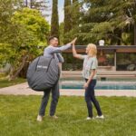 EAST OAK Screen House Tent Pop-Up, Portable Screen Room Canopy Instant Screen Tent 10 x 10 FT with Carry Bag for Patio, Backyard, Deck & Outdoor Activities, Beige - Image 5