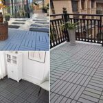 Interlocking Deck Tiles, 12 PCS 12"" x 12"" Patio Tiles Waterproof Plastic Outdoor Flooring Covering All Weather for Walkway Front Porch Poolside Balcony Backyard （Grey) - Image 6