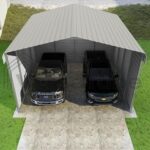 VersaTube 3-Sided 20x20x12 Classic Steel Carport Kit (C3E020200120) - Image 5