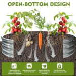 4FT Diameter Camp Fire Ring Pit, Large Round Galvanized Steel Fire Pit, Heavy Duty Steel Fire Pit Silver for Backyard, Camping, Bonfire (4x4x1FT) - Image 4