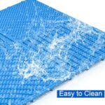 MYFAMIREA Modular Interlocking Cushion 12 Pack 11.8" x 11.8" Rubber Floor Tiles Non-Slip Splicing Drainage Mats for Deck, Pool, Shower, Patio, Balcony, Bathroom, Kitchen, Yard (2 Rows Dots, Blue) - Image 5