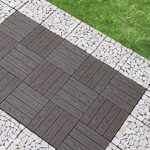 PURE ERA Natural Real Stone Interlocking Floor Deck Tiles Indoor Outdoor Use 12"x12" (4Pcs, 4 sq. Ft, Sliced Tan)- Great Upgrade to Patio Backyard Pathway - Image 5