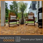 Majestick Goods Interlocking Slat Deck Tiles 12"x12" –Stylish Patio Tiles for Outdoor Flooring–Durable Acacia Wood, Easy to Install for Porch, Balcony & Patio Flooring,24 Pack (24pcs) Covers 24 Sq Ft - Image 3