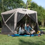 MCombo 10x10ft 5-Sided Pop-Up Gazebo Tent Only, Screened Outdoor Shelter with Netting, Quick Setup Patio Pavilion, No Wind Panels Included, 1024 (Tan, 10x10ft Pop-Up Gazebo Tent Only) - Image 4