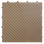 Big Floors DuraGrid Outdoor Modular Deck Tiles, Interlocking, Slip-Resistant, Self-Draining, Durable Plastic Flooring, Easy Install, UV & Water Resistant, Made in USA, 40 Pack, Beige