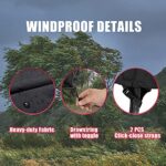 WLEAFJ Fire Pit Cover - Round, 22-34 Inch, Heavy Duty Oxford Fabric, Waterproof - Image 5