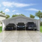 Versatube 3-Sided 24x20x7 Classic Steel Carport Kit (C3E324200070) - Image 2