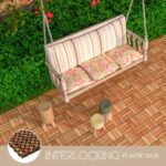 TimberWave Pack of 20 Patio Deck Tiles, Solid Acacia Wood Floor Tiles, Outdoor Interlocking Waterproof All Weather (12"x12" - 12 Slat, Golden Teak) - Image 4