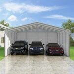 Versatube 3-Sided 24x20x10 Classic Steel Carport Kit (C3E324200100) - Image 2