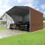 VersaTube 3-Sided 20x20x12 Classic Steel Carport Kit (C3E020200120) - Image 3