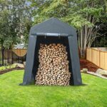 ADVANCE OUTDOOR 6X8 ft Outdoor Portable Storage Shelter Shed with 2 Rolled up Zipper Doors & Vents Carport for Motorcycle Waterproof and UV Resistant Portable Garage Kit Tent, Gray - Image 9