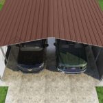 VersaTube 3-Sided 20x20x10 Classic Steel Carport Kit (C3E020200100) - Image 3