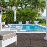 Goovilla Plastic Interlocking Deck Tiles, 36 Pack Balcony Flooring, 12"x12" Waterproof Outdoor Flooring All Weather Use, Patio Floor Decking Tiles for Porch Poolside Backyard Concrete, Dark Coffee - Image 2