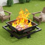 ZIENLIFE 42 Inch Fire Pit for Outside, Outdoor Wood Burning Firepit with Poker, Heavy Duty Fire Pit for Camping, Backyard, Patio - Image 7