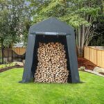 ADVANCE OUTDOOR 6x8 ft Outdoor Portable Storage Shelter Shed with 2 Roll up Zipper Doors & Vents Carport for Motorcycle Waterproof and UV Resistant Portable Garage Kit Tent, Gray - Image 8