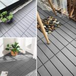 Interlocking Deck Tiles, 12 PCS 12” x 12” Patio Tiles Waterproof Plastic Outdoor Flooring Covering All Weather for Walkway Front Porch Poolside Balcony Backyard, Gray - Image 6