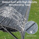 MUPATER 20' x 20' Outdoor Heavy Duty Metal Carport, Garage Car Shelter Shade, Carport Canopy with Heavy Metal Frame, Roof and Bolts for Car, Trucks, Boats, Grey - Image 3