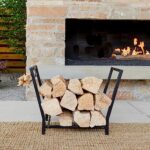 FireProof Pros Firewood Rack Outdoor and Indoor Firewood Storage with Kindling Hooks. 25.6in Double Coated Fire Wood Rack. Waterproof Rustproof Stable Log Holder and Fireplace Decor Organizer - Image 6